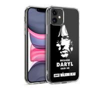 Head Case Designs Officially Licensed AMC The Walking Dead Daryl Says Typography Gel Case [Military Grade Protection] Compatible with Apple iPhone 11 and Compatible with MagSafe