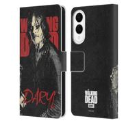 Head Case Designs Officially Licensed AMC The Walking Dead Daryl Season 10 Character Portraits Leather Wallet Case Compatible With Samsung Galaxy S25 Edge