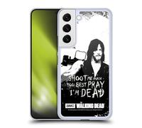 Head Case Designs Officially Licensed AMC The Walking Dead Daryl Shoot Quotes Hard Back Case Compatible With Samsung Galaxy S22 5G
