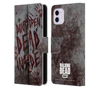 Head Case Designs Officially Licensed AMC The Walking Dead Dead Inside Typography Leather Wallet Case Compatible With Apple iPhone 11