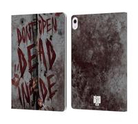 Head Case Designs Officially Licensed AMC The Walking Dead Dead Inside Typography Leather Wallet Case Compatible With Apple iPad Air 13 2024/2025