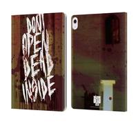 Head Case Designs Officially Licensed AMC The Walking Dead Do Not Open Typography Leather Wallet Case Compatible With Apple iPad Air 13 2024/2025