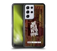 Head Case Designs Officially Licensed AMC The Walking Dead Do Not Open Typography Ultra-Armoured Shockproof Case [Military Grade Protection] Compatible With Samsung Galaxy S21 Ultra 5G