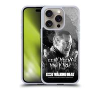 Head Case Designs Officially Licensed AMC The Walking Dead Eeny Miney BW Negan Gel Case [Military Grade Protection] Compatible with Apple iPhone 16 Pro and Compatible with MagSafe