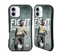 Head Case Designs Officially Licensed AMC The Walking Dead Fight Survive Rick Grimes Legacy Hybrid Case Compatible With Apple iPhone 16 Plus