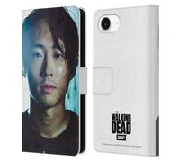 Head Case Designs Officially Licensed AMC The Walking Dead Glenn Characters Leather Wallet Case Compatible With Apple iPhone 16e