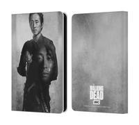 Head Case Designs Officially Licensed AMC The Walking Dead Glenn Double Exposure Leather Wallet Case Compatible With Amazon Kindle 11th Gen (2024)