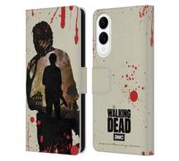 Head Case Designs Officially Licensed AMC The Walking Dead Glenn Silhouettes Leather Wallet Case Compatible With Samsung Galaxy S25 Edge