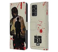 Head Case Designs Officially Licensed AMC The Walking Dead Glenn Silhouettes Leather Wallet Case Compatible With Samsung Galaxy A13 (2022)