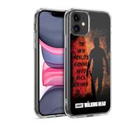 Head Case Designs Officially Licensed AMC The Walking Dead Gonna Need Rick Typography Gel Case [Military Grade Protection] Compatible with Apple iPhone 11 and Compatible with MagSafe