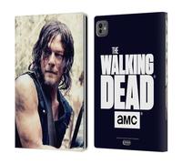 Head Case Designs Officially Licensed AMC The Walking Dead Half Body Daryl Dixon Leather Wallet Case Compatible With Apple iPad Pro 11 M4 2024