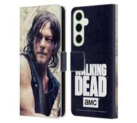 Head Case Designs Officially Licensed AMC The Walking Dead Half Body Daryl Dixon Leather Wallet Case Compatible With Samsung Galaxy S25+