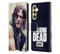 Head Case Designs Officially Licensed AMC The Walking Dead Half Body Daryl Dixon Leather Wallet Case Compatible With Samsung Galaxy S23 FE 5G