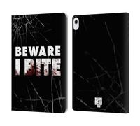 Head Case Designs Officially Licensed AMC The Walking Dead I Bite Typography Leather Wallet Case Compatible With Apple iPad Air 13 2024/2025