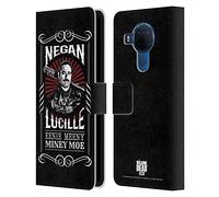 Head Case Designs Officially Licensed AMC The Walking Dead Lucille Negan Biker Art Leather Book Wallet Case Cover Compatible With Nokia 5.4