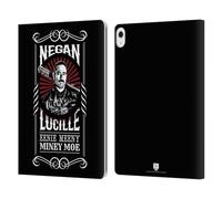 Head Case Designs Officially Licensed AMC The Walking Dead Lucille Negan Biker Art Leather Wallet Case Compatible With Apple iPad Air 13 2024/2025