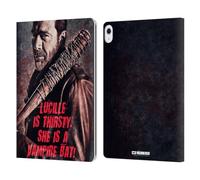 Head Case Designs Officially Licensed AMC The Walking Dead Lucille Vampire Bat Negan Leather Wallet Case Compatible With Apple iPad Air 13 2024/2025