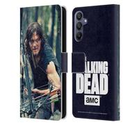 Head Case Designs Officially Licensed AMC The Walking Dead Lurk Daryl Dixon Leather Wallet Case Compatible With Samsung Galaxy A15