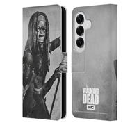 Head Case Designs Officially Licensed AMC The Walking Dead Michonne Double Exposure Leather Wallet Case Compatible With Samsung Galaxy S26