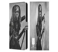 Head Case Designs Officially Licensed AMC The Walking Dead Michonne Double Exposure Leather Wallet Case Compatible With Samsung Galaxy S25 FE