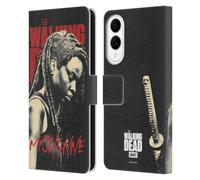Head Case Designs Officially Licensed AMC The Walking Dead Michonne Season 10 Character Portraits Leather Wallet Case Compatible With Samsung Galaxy S25 Edge