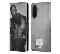 Head Case Designs Officially Licensed AMC The Walking Dead Morgan Double Exposure Leather Wallet Case Compatible With Samsung Galaxy A36 5G