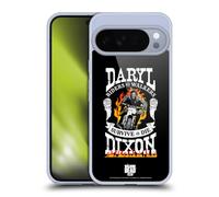 Head Case Designs Officially Licensed AMC The Walking Dead Motorcycle Flames Daryl Dixon Biker Art Gel Case [Military Grade] Compatible with Google Pixel 10 Pro XL and Compatible with MagSafe