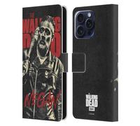 Head Case Designs Officially Licensed AMC The Walking Dead Negan Season 10 Character Portraits Leather Wallet Case Compatible With Apple iPhone 16 Pro Max