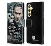 Head Case Designs Officially Licensed AMC The Walking Dead Question Rick Grimes Legacy Leather Wallet Case Compatible With Samsung Galaxy S23 FE 5G