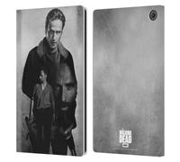 Head Case Designs Officially Licensed AMC The Walking Dead Rick Double Exposure Leather Wallet Case Compatible With Amazon Fire Max 11 2023