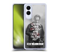 Head Case Designs Officially Licensed AMC The Walking Dead Rick Talk Quotes Gel Case [Military Grade Protection] Compatible With Samsung Galaxy S25 Edge