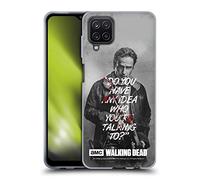 Head Case Designs Officially Licensed AMC The Walking Dead Rick Talk Quotes Gel Case [Military Grade Protection] Compatible With Samsung Galaxy A12 (2020)