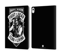 Head Case Designs Officially Licensed AMC The Walking Dead RPG Black White Daryl Dixon Biker Art Leather Wallet Case Compatible With Apple iPad Air 13 2024/2025