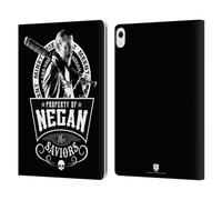 Head Case Designs Officially Licensed AMC The Walking Dead Saviors Negan Biker Art Leather Wallet Case Compatible With Apple iPad Air 13 2024/2025