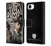 Head Case Designs Officially Licensed AMC The Walking Dead Sheriff's Deputy Rick Grimes Legacy Leather Wallet Case Compatible With Apple iPhone 16e