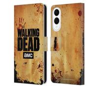Head Case Designs Officially Licensed AMC The Walking Dead Stacked Logo Leather Wallet Case Compatible With Samsung Galaxy S25 Edge