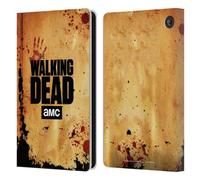 Head Case Designs Officially Licensed AMC The Walking Dead Stacked Logo Leather Wallet Case Compatible With Amazon Fire 7 2022