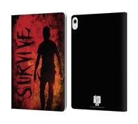 Head Case Designs Officially Licensed AMC The Walking Dead Survive Rick Machete Typography Leather Wallet Case Compatible With Apple iPad Air 13 2024/2025