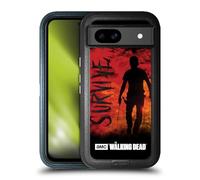 Head Case Designs Officially Licensed AMC The Walking Dead Survive Rick Machete Typography Ultra-Armoured Shockproof Case [Military Grade Protection] Compatible With Google Pixel 8a