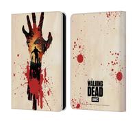 Head Case Designs Officially Licensed AMC The Walking Dead Walker Hand Silhouettes Leather Wallet Case Compatible With Amazon Kindle 11th Gen (2024)