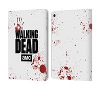 Head Case Designs Officially Licensed AMC The Walking Dead White Logo Leather Wallet Case Compatible With Apple iPad Air 13 2024/2025