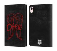 Head Case Designs Officially Licensed AMC The Walking Dead Wings Logo Daryl Dixon Iconic Leather Wallet Case Compatible With Apple iPad mini (2021/2024)