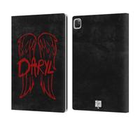 Head Case Designs Officially Licensed AMC The Walking Dead Wings Logo Daryl Dixon Iconic Leather Wallet Case Compatible With Apple iPad Pro 12.9 2020/2021/2022