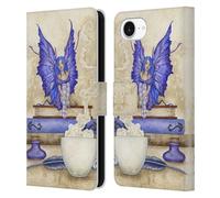 Head Case Designs Officially Licensed Amy Brown Blue Pixie Lovely Fairies Leather Wallet Case Compatible With Apple iPhone 16e