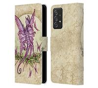 Head Case Designs Officially Licensed Amy Brown Dancing Dragon Mythical Leather Wallet Case Compatible With Samsung Galaxy A53 5G (2022)