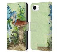Head Case Designs Officially Licensed Amy Brown Frog Gossip Pixies Leather Wallet Case Compatible With Apple iPhone 16e