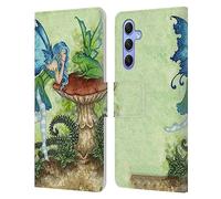 Head Case Designs Officially Licensed Amy Brown Frog Gossip Pixies Leather Wallet Case Compatible With Samsung Galaxy A34 5G