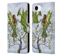 Head Case Designs Officially Licensed Amy Brown Fruitful Pixie Elemental Fairies Leather Wallet Case Compatible With Apple iPhone 16e
