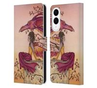 Head Case Designs Officially Licensed Amy Brown Greeting The Dawn Elemental Series Leather Wallet Case Compatible With Samsung Galaxy S25 Edge