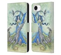 Head Case Designs Officially Licensed Amy Brown Night Fairy Elemental Fairies Leather Wallet Case Compatible With Apple iPhone 16e